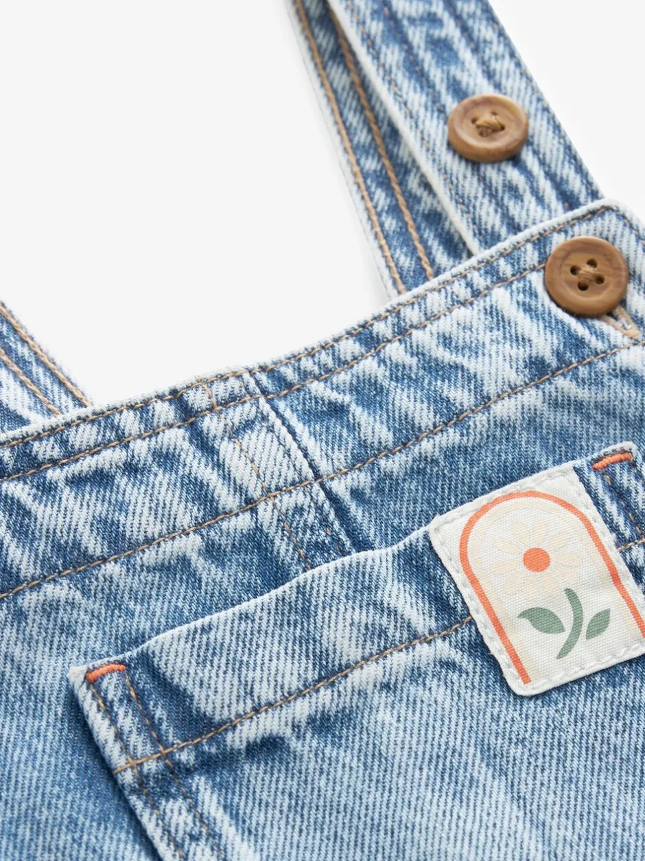 Rompertjes En Tuinbroeken|Sets En Combisets|Next Denim - 100% katoenen bretelbroek (3 mnd-7 jr)