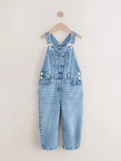 Tuinbroeken|Jumpsuits En Playsuits*Next Denim - Barrel 100% katoenen bretelbroeken (3-16jr)