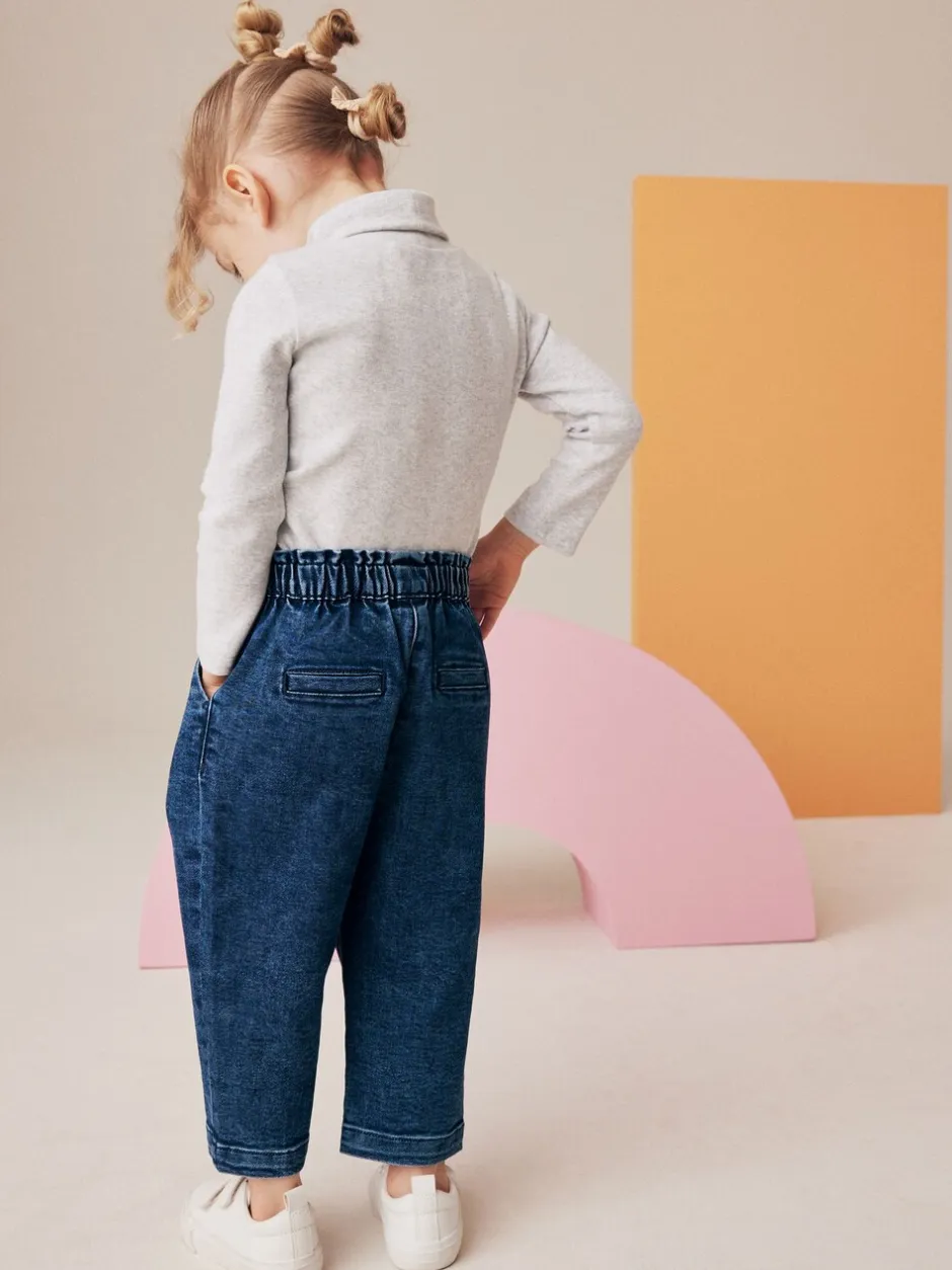 Jeans En Joggingbroeken|Jeans|Next - Jeans met gestrikte taille (3 mnd-7 jr) Denim