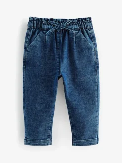 Jeans En Joggingbroeken|Jeans|Next - Jeans met gestrikte taille (3 mnd-7 jr) Denim
