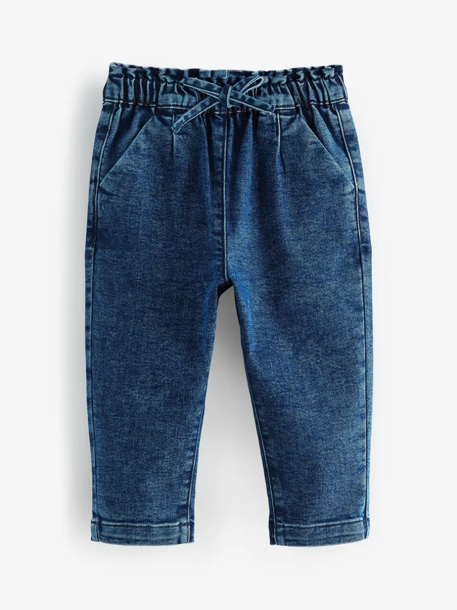 Jeans En Joggingbroeken|Jeans|Next - Jeans met gestrikte taille (3 mnd-7 jr) Denim