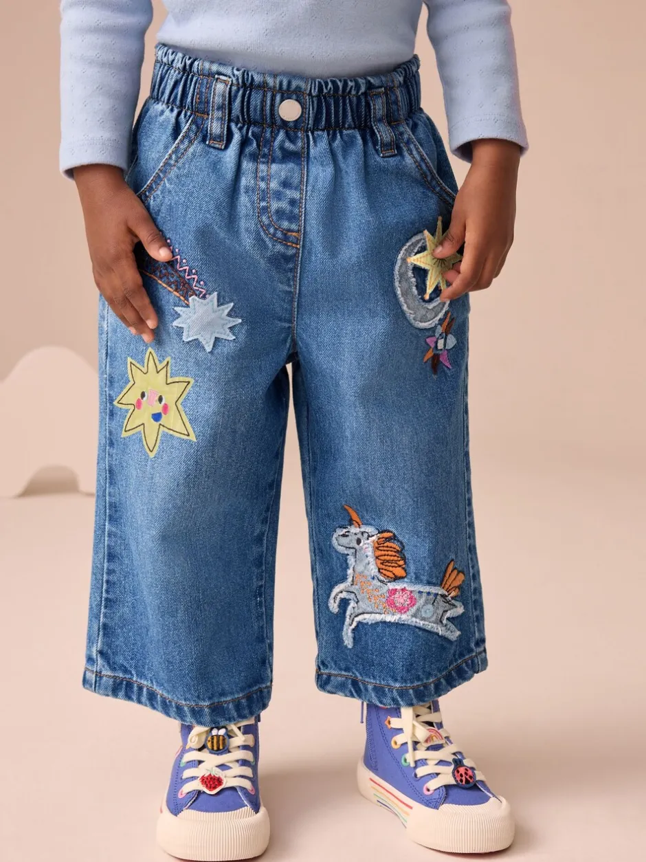 Jeans En Joggingbroeken|Jeans|Next Denim - Jeans versierd met eenhoorns (3mnd-7jr)