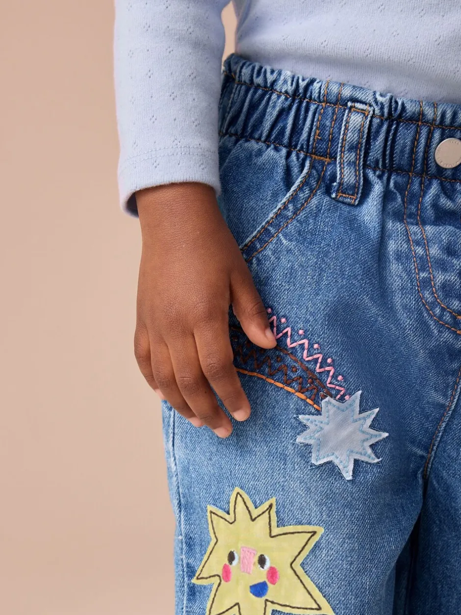 Jeans En Joggingbroeken|Jeans|Next Denim - Jeans versierd met eenhoorns (3mnd-7jr)