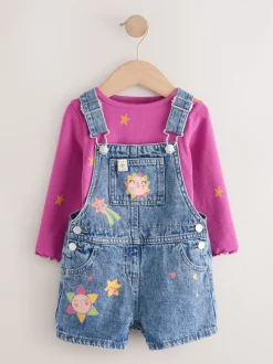 Jumpsuits En Playsuits|Next Denim - Set met kosmische tuinbroek (3mnd -7jr)