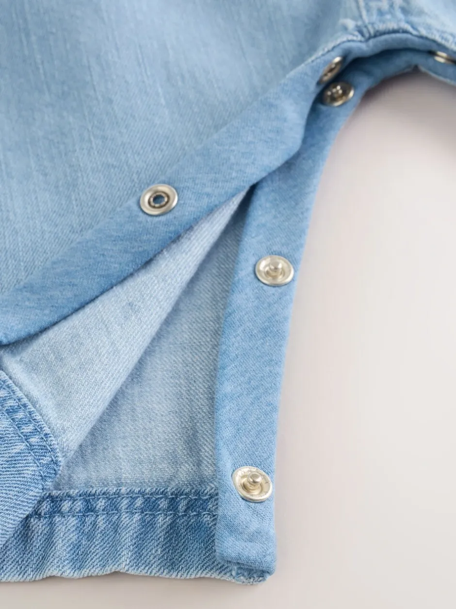 Sets En Combisets|Rompertjes En Tuinbroeken*Next - Set van bretelbroek en bodysuit met lange mouwen 2 -delig (0mnd -3jr) Denim