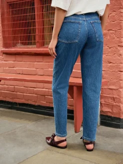 Jeans*Next - Mom Comfort Jeans met Stretch Column Denim donkerblauw
