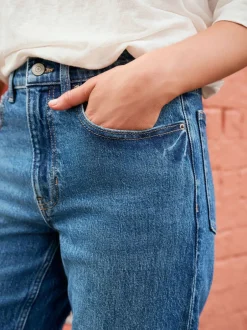 Jeans*Next - Mom Comfort Jeans met Stretch Column Denim donkerblauw