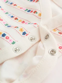 Rompertjes En Tuinbroeken|Tuinbroeken|Next - Set van bretelbroek en bodysuit met lange mouwen 2 -delig (0mnd -3jr) Denim met borduursel