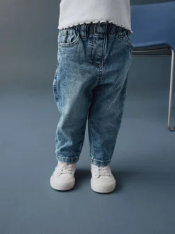 Jeans En Joggingbroeken|Jeans|Next - Mom jeans (3 mnd-7 jr) Denim met halve wassing