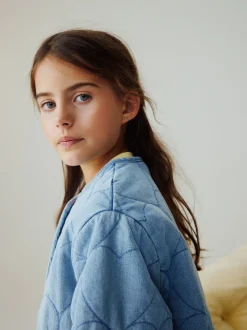 Jassen En Jacks|Next - Quilted Jacket (3-16yrs) Denim met hartjes