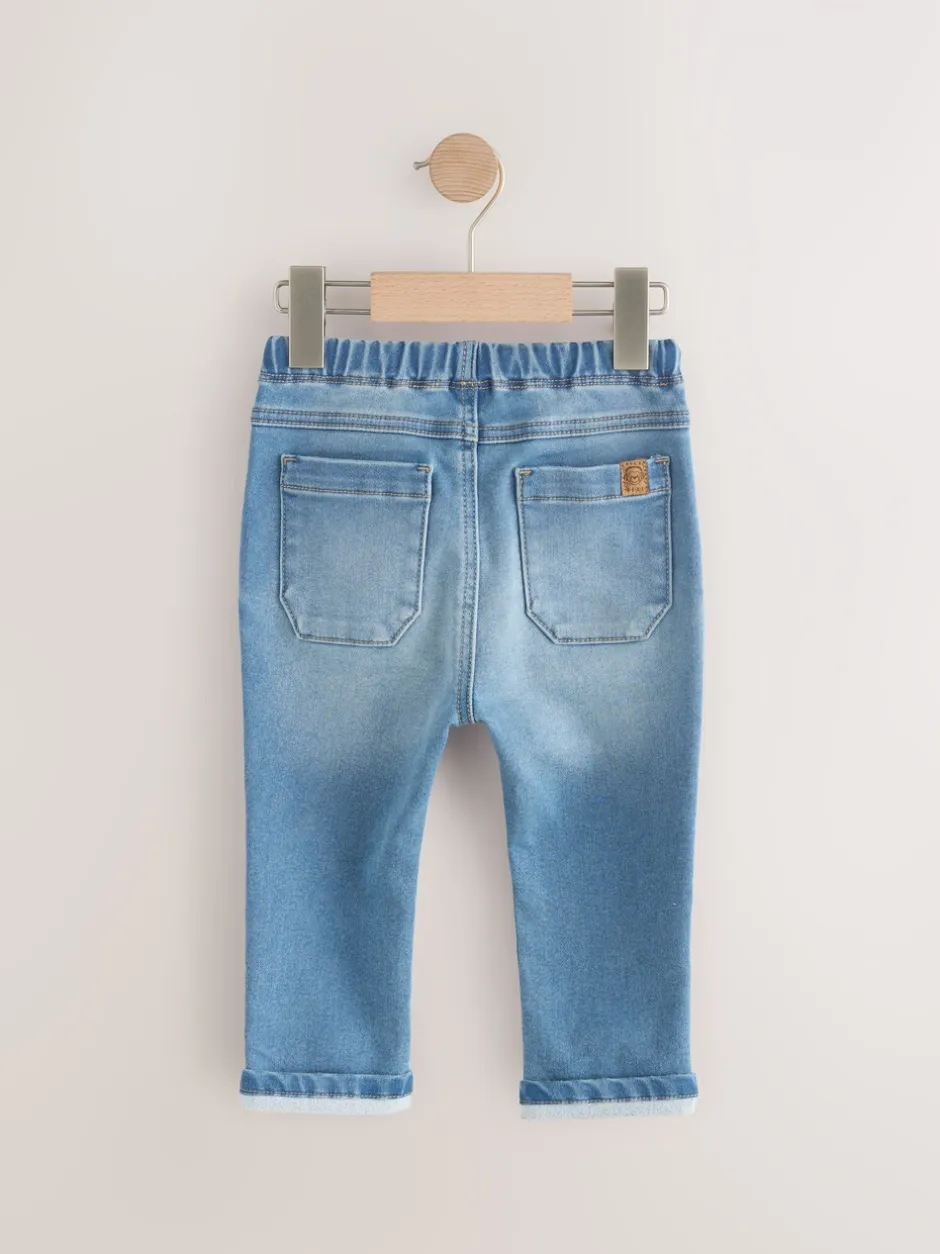 Jeans En Joggingbroeken|Jeans*Next - Superzachte jeans met stretch en elastische taille (3 mnd-7 jr) Denim met medium wassing