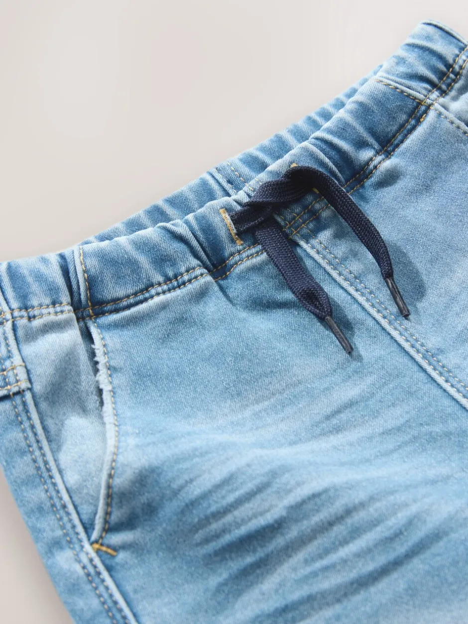 Jeans En Joggingbroeken|Jeans*Next - Superzachte jeans met stretch en elastische taille (3 mnd-7 jr) Denim met medium wassing