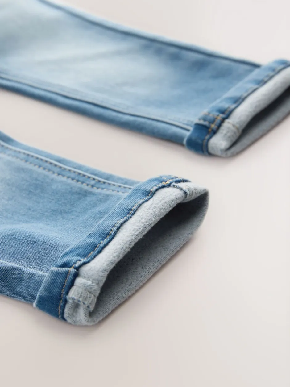 Jeans En Joggingbroeken|Jeans*Next - Superzachte jeans met stretch en elastische taille (3 mnd-7 jr) Denim met medium wassing