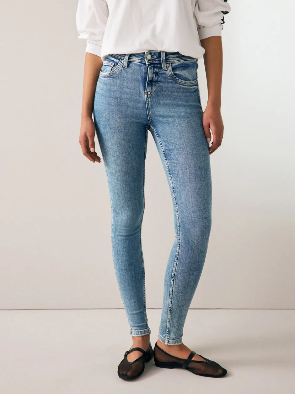 Jeans|Next Denim midblauw - Superzachte skinny jeans
