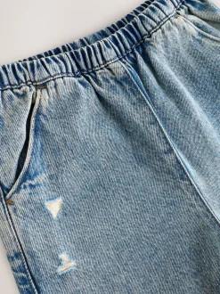 Jeans|Next - Barrel jeans met elastische taille (3-16jr) Denim tint