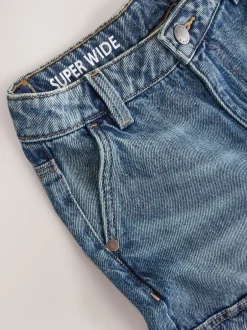 Jeans En Joggingbroeken|Jeans*Next Denim tint - Superwijde Denim Cargobroeken (3-16jr)