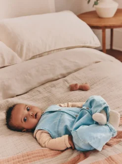 Rompertjes En Tuinbroeken|Tuinbroeken|Next Denimblauw - Babyset van tuinbroek en rompertje (0mnd-2jr)