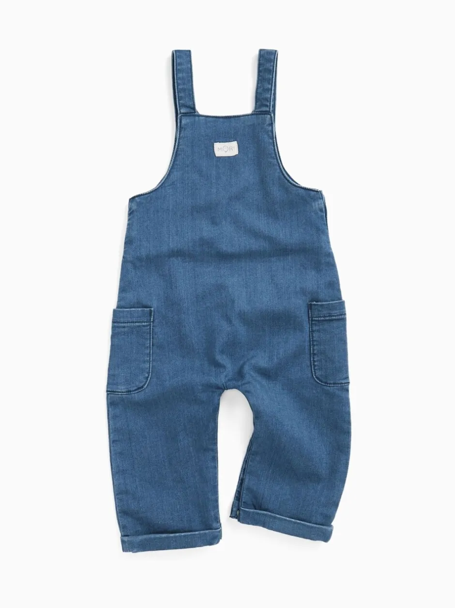 Tuinbroeken|Jumpsuits En Playsuits|Mori - Supersoft Dungarees Denimblauw