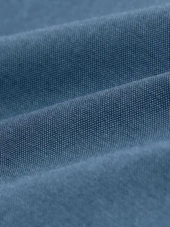 Formele Overhemden|Shirts*Next Denimblauw - Normale Pasvorm - Gemakkelijk te strijken Oxford overhemd met doorlopende knopen