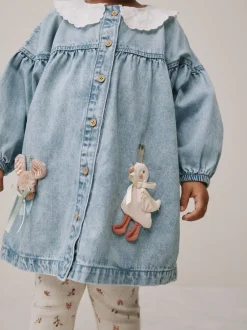 Jurken|Jurken|Next Denimkarakter - Set van overhemdjurk en legging (3mnd-8jr)