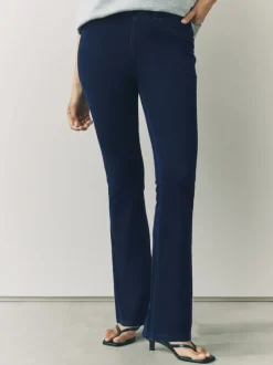 Leggings En Joggingbroeken*Next - Check Jersey Bootcut Leggings Denim-wassing