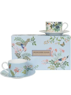 Mokken En Koppen*Designer's Guild Designers Guild - Porcelaine De Chine - 4 theekopjes en -schotels