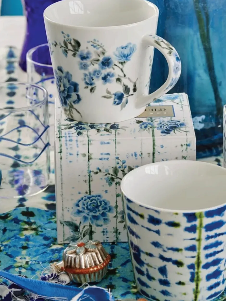Mokken En Koppen|Designer's Guild Designers Guild Set of 4 Kyoto Flower Mugs