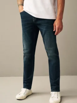 Jeans|Next Diepblauw - Slim Fit - Authentieke stretch denim jeans