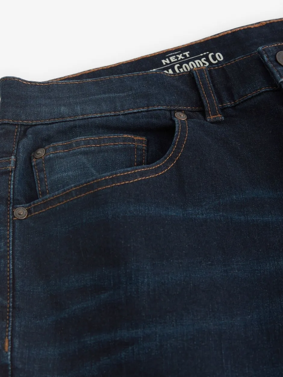 Jeans|Next Diepblauw - Slim Fit - Authentieke stretch denim jeans