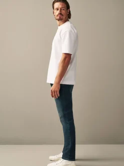 Jeans|Next Diepblauw - Slim Fit - Authentieke stretch denim jeans