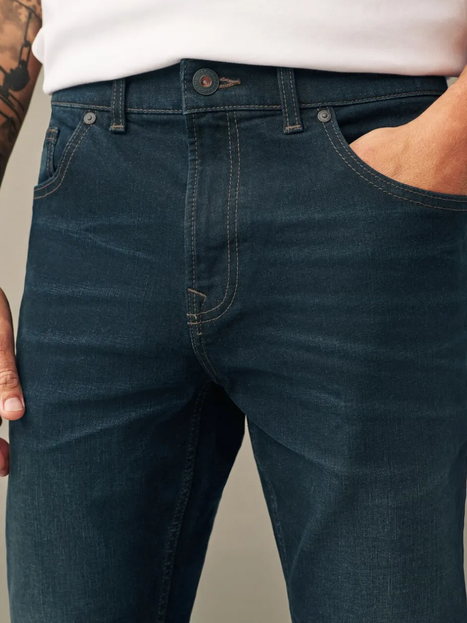 Jeans|Next Diepblauw - Slim Fit - Authentieke stretch denim jeans
