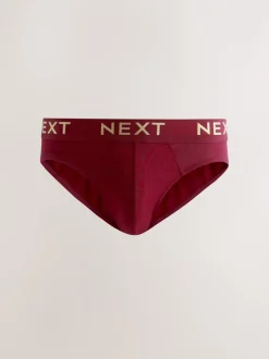 Ondergoed|Ondergoed|Next - Verpakking van 5 - Katoenrijke slips Dieprode/Groen/Blauwe kleur