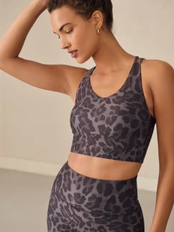 Beha's|Sportkleding|Next - Active sportbeha met dubbele gekruiste bandjes Dierenprint
