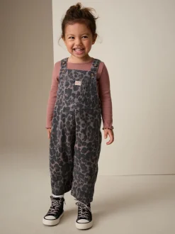 Sets En Combisets|Rompertjes En Tuinbroeken*Next - Denim tuinbroek (3mnd -7jr) Dierenprint
