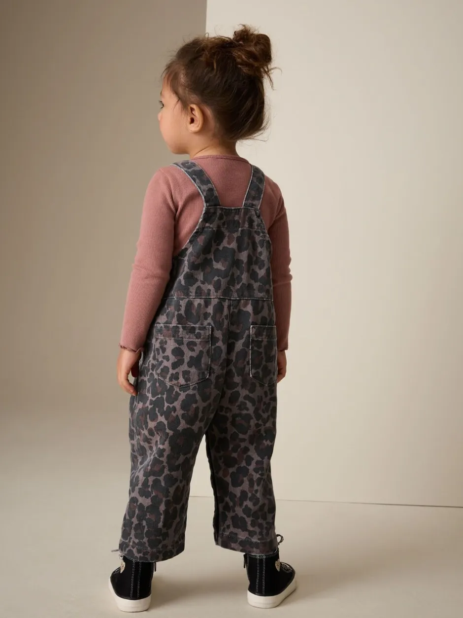 Sets En Combisets|Rompertjes En Tuinbroeken*Next - Denim tuinbroek (3mnd -7jr) Dierenprint