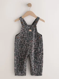 Sets En Combisets|Rompertjes En Tuinbroeken*Next - Denim tuinbroek (3mnd -7jr) Dierenprint