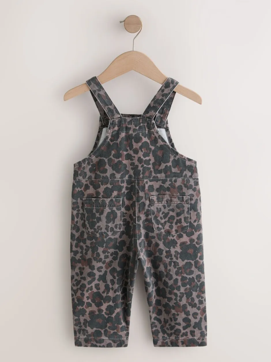 Sets En Combisets|Rompertjes En Tuinbroeken*Next - Denim tuinbroek (3mnd -7jr) Dierenprint