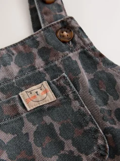 Sets En Combisets|Rompertjes En Tuinbroeken*Next - Denim tuinbroek (3mnd -7jr) Dierenprint