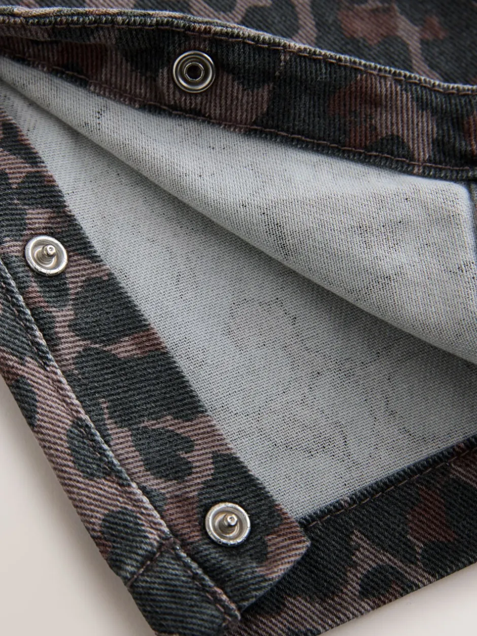 Sets En Combisets|Rompertjes En Tuinbroeken*Next - Denim tuinbroek (3mnd -7jr) Dierenprint