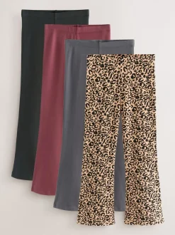 Broeken En Leggings|Next - Uitlopende legging (3-16jr) Dierenprint/Rood