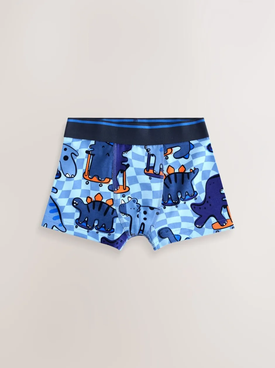 Ondergoed*Next - Junior karakter trunks 5 verpakking (1,5-16jr) Dino Checkerboard