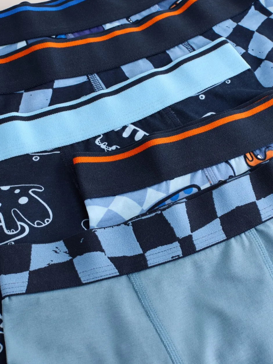 Ondergoed*Next - Junior karakter trunks 5 verpakking (1,5-16jr) Dino Checkerboard