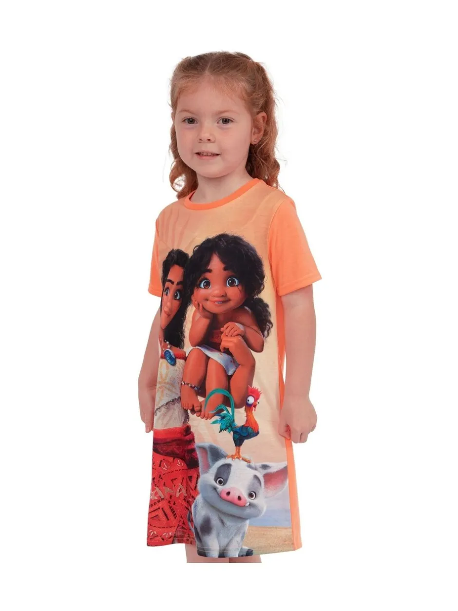 Nachtponnen*Character Disney Moana en Simea nachtjapon met personage print 2