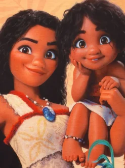 Nachtponnen*Character Disney Moana en Simea nachtjapon met personage print 2
