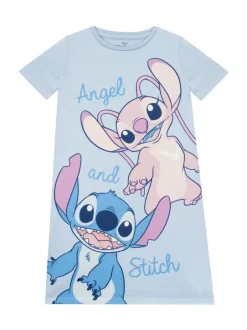 Nachtponnen|Character Disney nachthemd met Lilo and Stitch-figuurtje