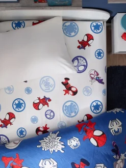Kinderbeddengoed|Beddenlakens En Kussenslopen|Next Disney Spidey and His Amazing Friends hoeslaken van 100% katoen
