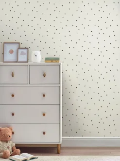 Behang|Next Ditsy Heart 10M Wallpaper Zwart