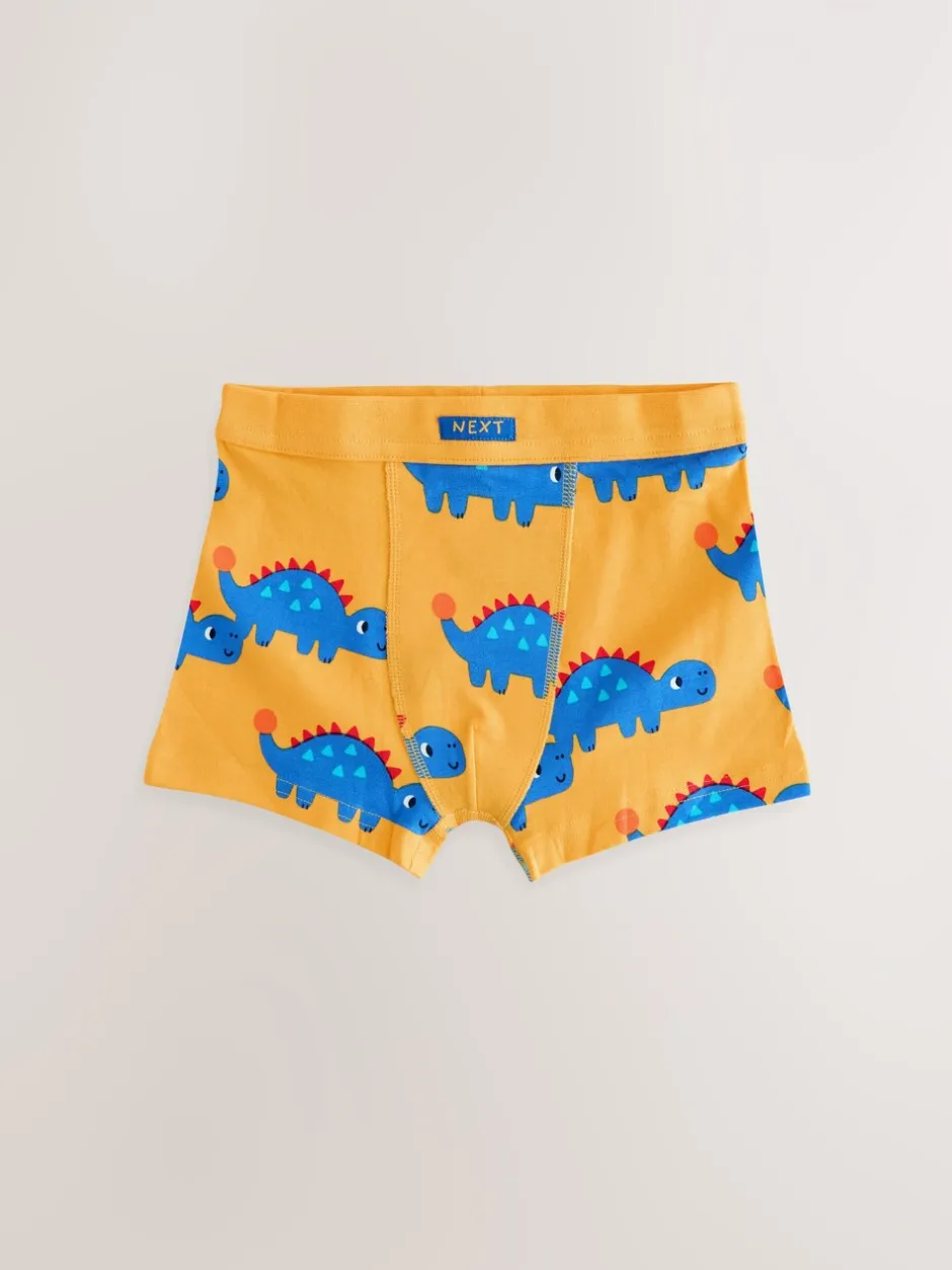 Ondergoed*Next Diverse kleuren met dinosaurusprint - Set van 7 boxershorts met zachte tailleband (1,5-10 jr)