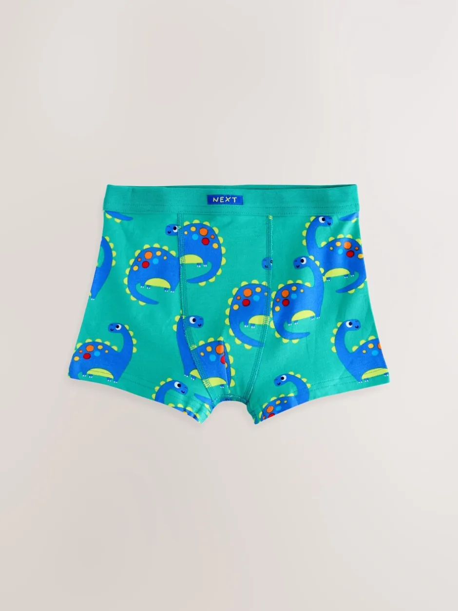 Ondergoed*Next Diverse kleuren met dinosaurusprint - Set van 7 boxershorts met zachte tailleband (1,5-10 jr)