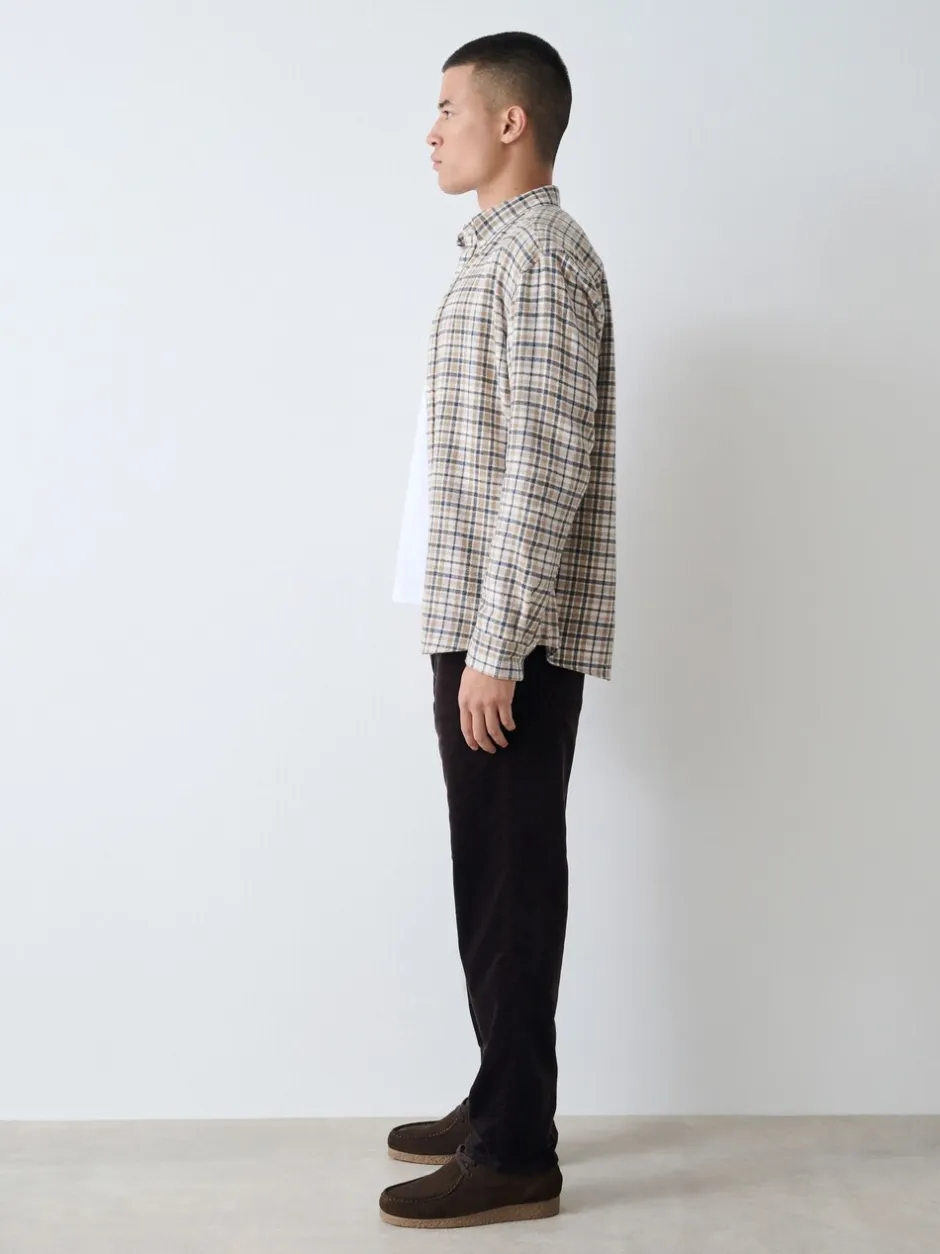 Broeken En Chino's|Next - Motionflex Corduroy Stretch Trousers Donker bordeauxrood